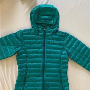 Teal Columbia down jacket - excellent condition